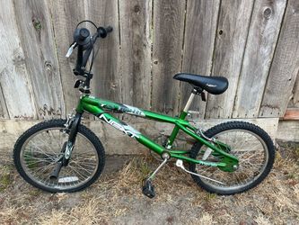 Green kids bike
