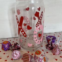 Valentines Can Glass