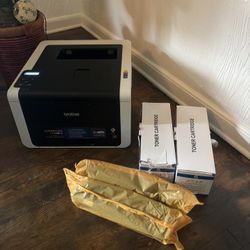 Brother HL-3170CDW Digital Wireless Color Printer w/ 4 Extra toners
