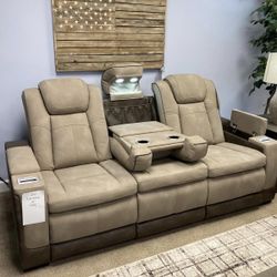 NEW🔥🔥$10 Down Payment Finance ▪️Next - Gen Sand Durapella Reclining Sofa 💸 Delivery Available 