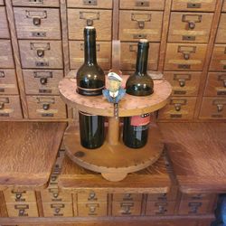 Vintage Wine Caddy With Accessories