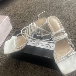 White Heels size 6