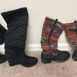 Women’s Boots. Size 6. Take Your Pick. $10 Per Pair. 