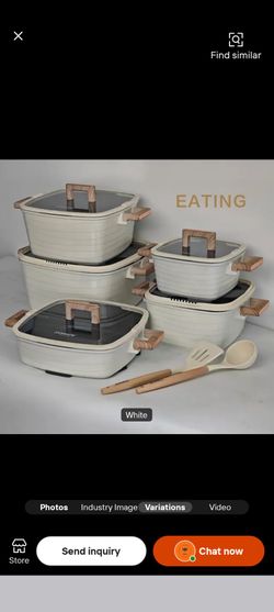 Nonstick Cookware Set with Glass Lids Donnor Cookware Set Non-Stick