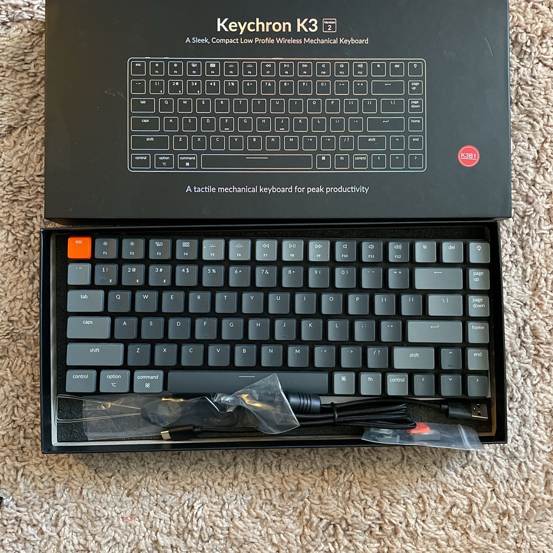 Keychron K3 Ultra-Slim 75% Layout Wireless Wired Mechanical Keyboard ...