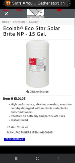 Ecolab Liquid Laundry Built Detergent, 15 Gallon,