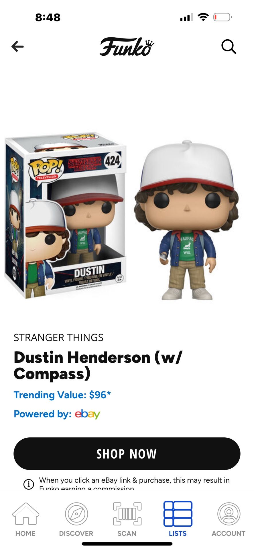 Dustin Henderson (Stranger Things) Pop Vinyl