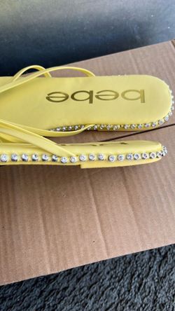Bebe Sandals Women's Chora Flip-Flop Sandals White Rhinestones, BEBE Brand, $20