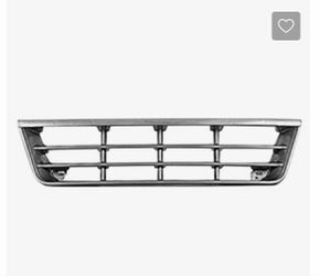 New Front Grille Gray With Chrome Fits 92-96 Ford E-150