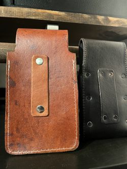 2. LEATHER PHONE CASE,  