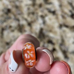 PANDORA Flower Glass Charm 