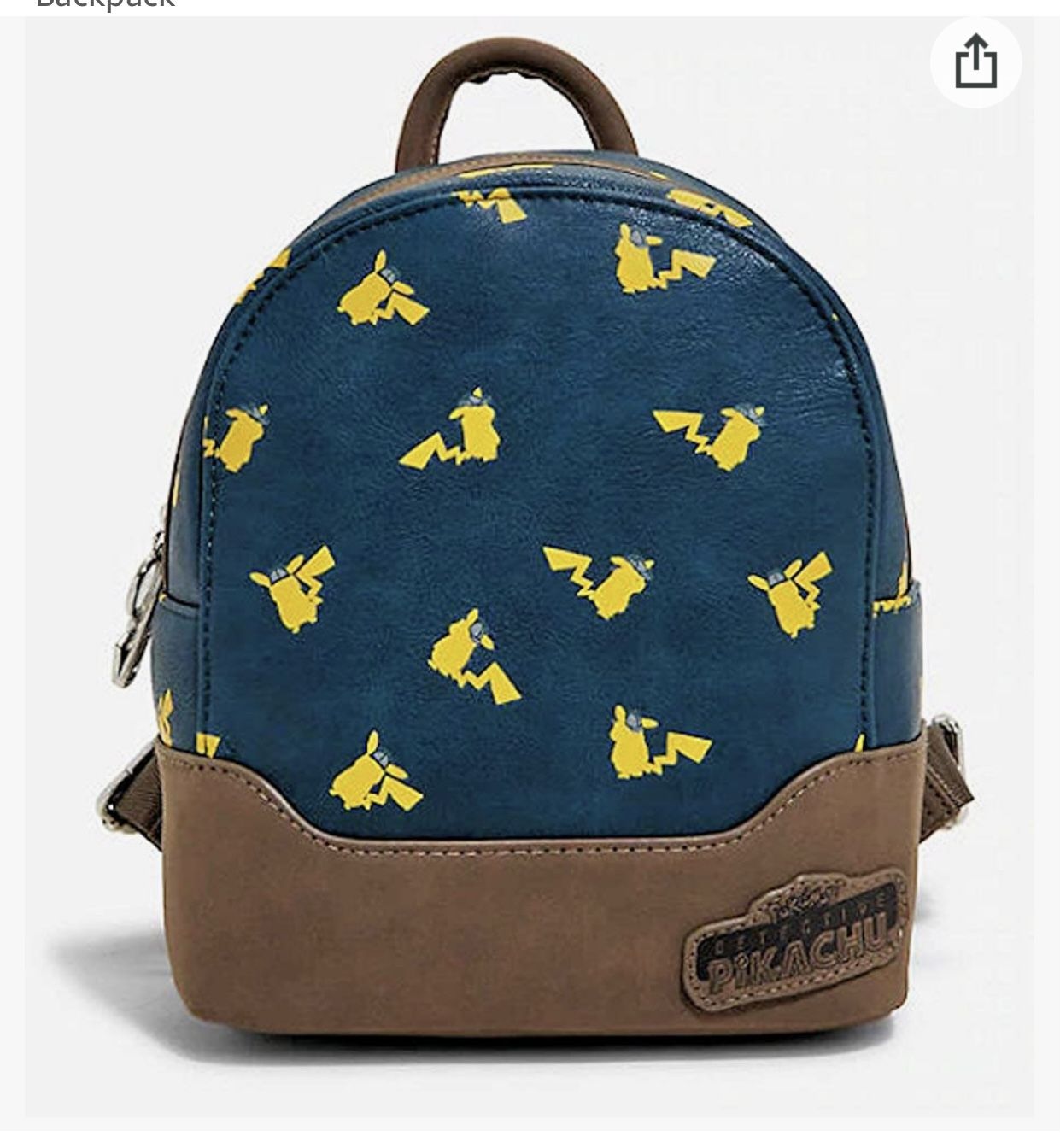 Loungefly x Pokemon Detective Pikachu Allover Print Mini Backpack