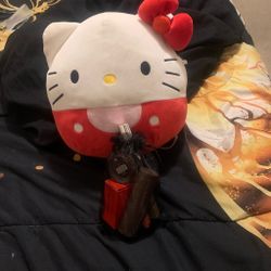 Hello kitty plushy with a mystery kit