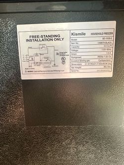 3.5 cubic ft Kisimile freezer