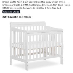 Dream On Me Aden 4-in-1 Convertible Mini Baby Crib