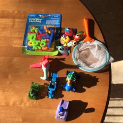 Cars Fishing With Net And Magnetic Numbers