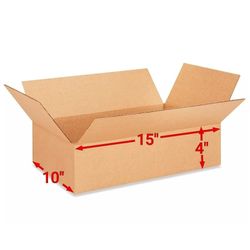 25 - 15 x 10 x 4 Corrugated Shipping Boxes Storage Cardboard Moving Packing Box