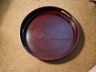Wooden ottoman/serving tray