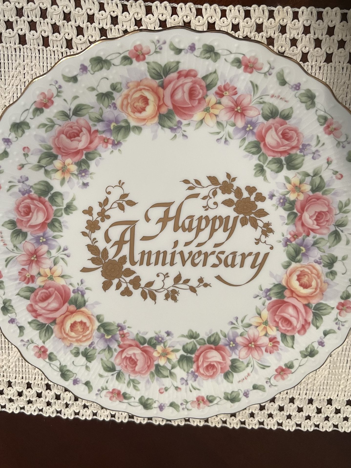 Happy Anniversary Plate