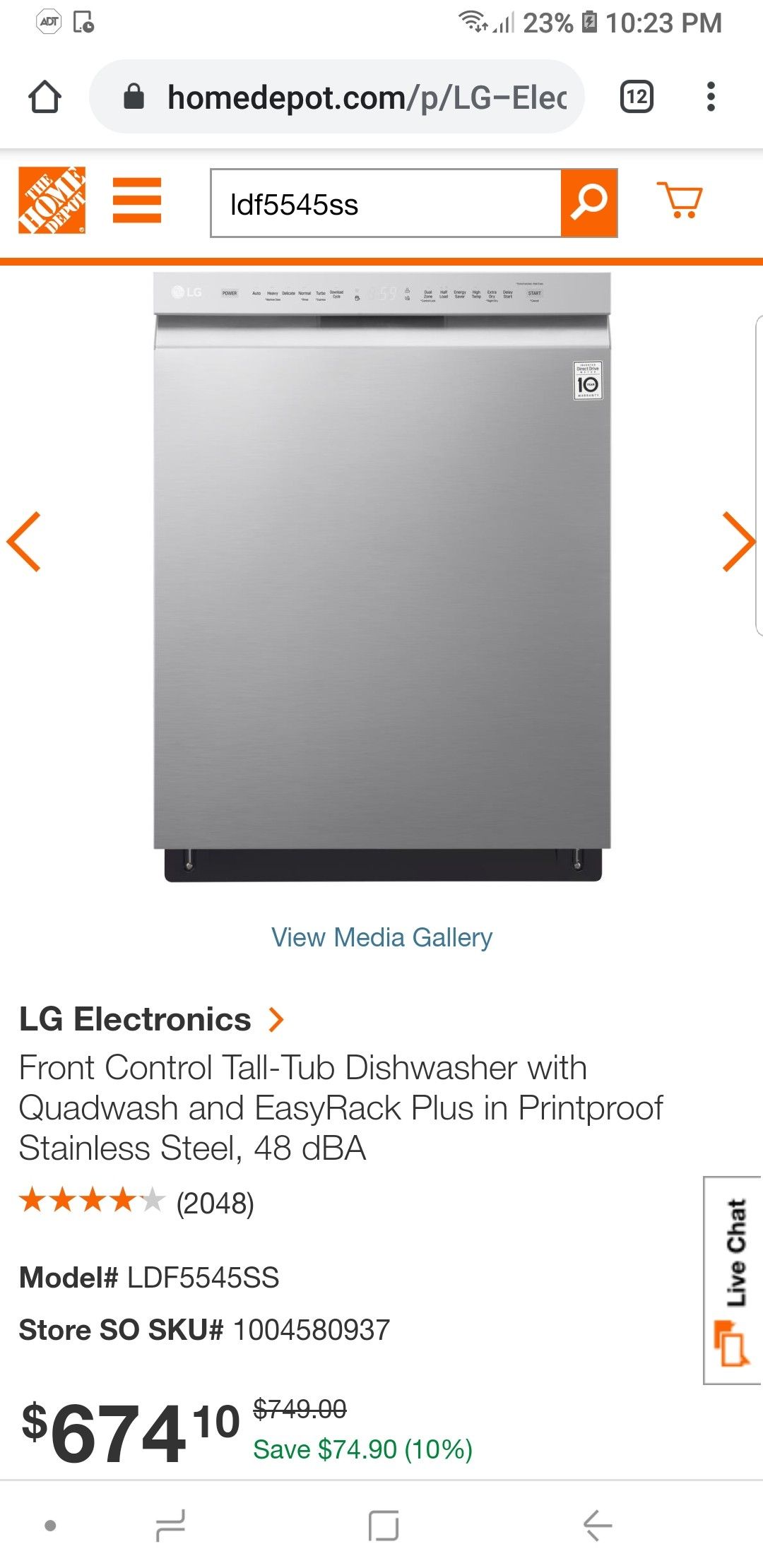 LG DISHWASHER NEW IN BOX