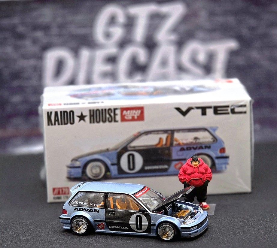 KAIDO HOUSE/MINI GT HONDA CIVIC EF BLUE 1:54 SCALE