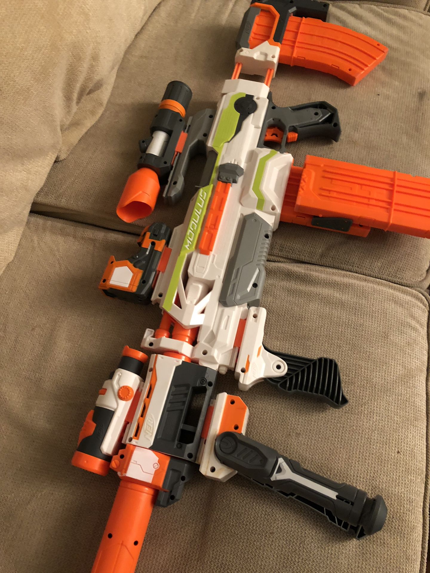 fjols jungle Dømme Nerf modulus gun with dual magazine and all mods for Sale in Glendale, CA -  OfferUp