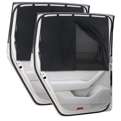 Car Window Shades, 2 PCS Magnetic Double Layer Auto Sun Shade For Side Windows Privacy Full Covers