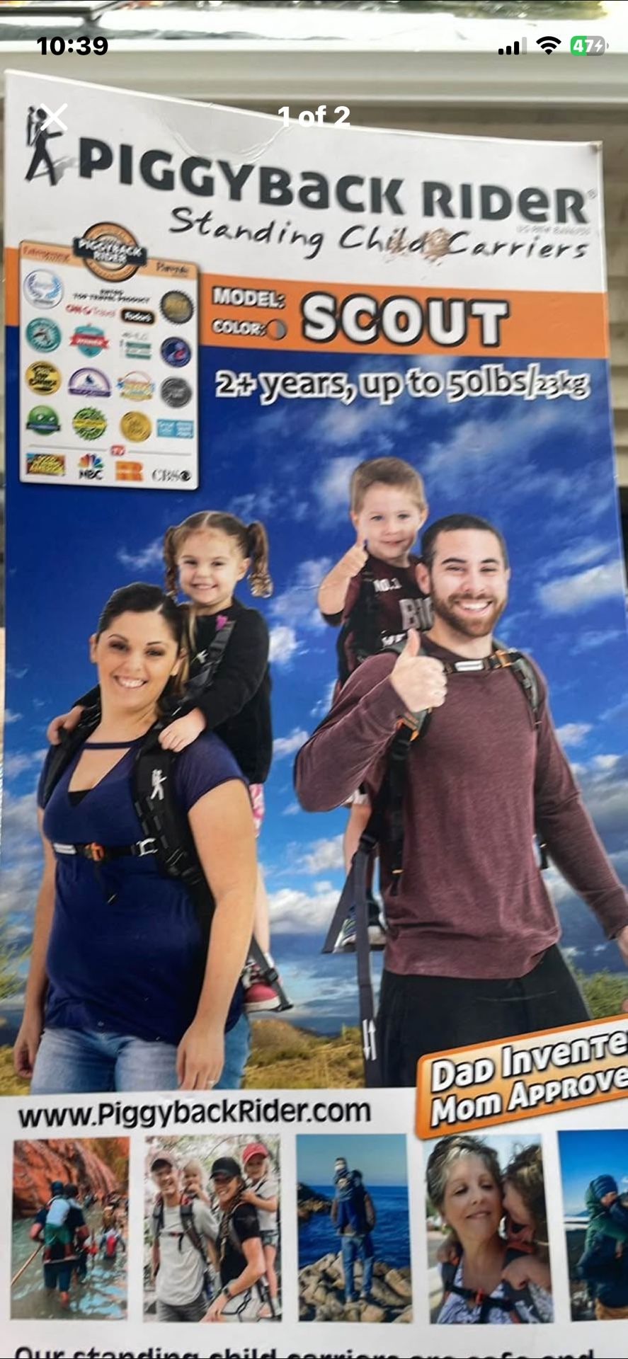 piggyback rider standing child carrier