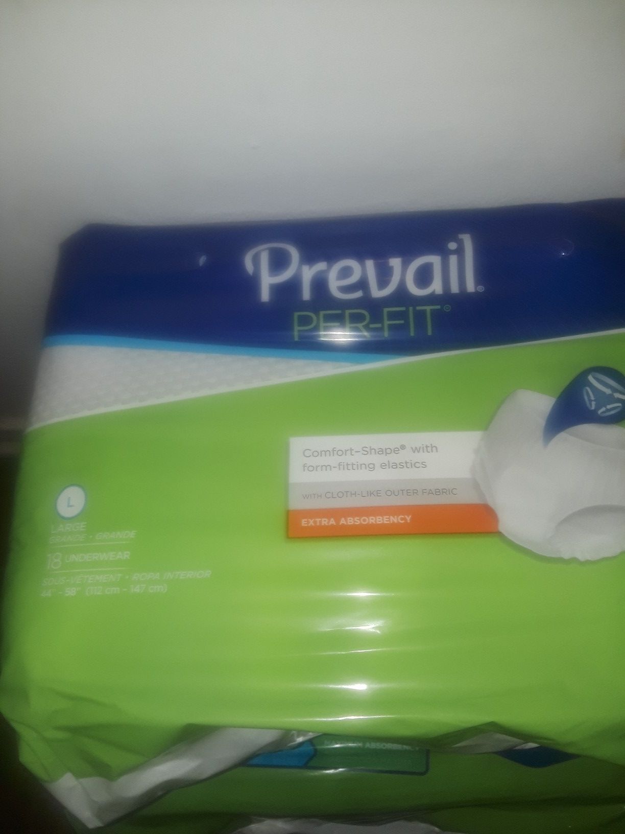 Prevail adult diapers per-fit NEW