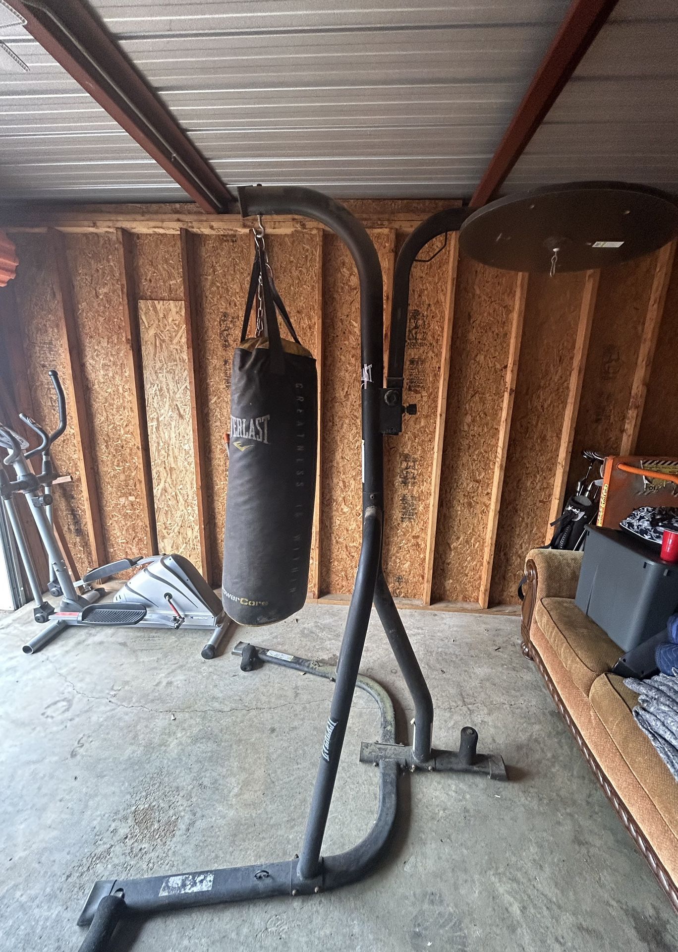Boxing Bag With Speed Bag Hookup