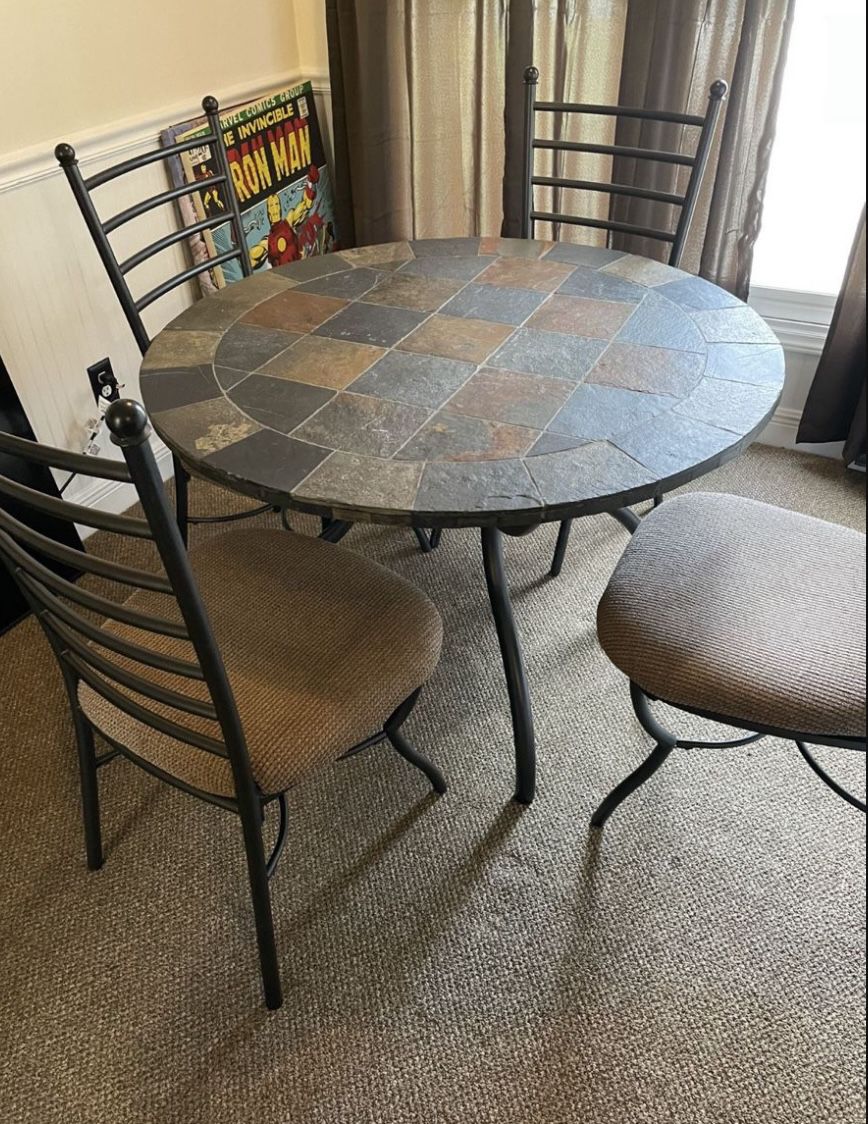 Slate Indoor or Outdoor Table Set