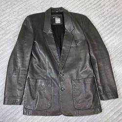 Vtg Michael Hoban NORTH BEACH LEATHER Iconic Classic Black