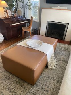 Unique Custom Vegan Leather Ottoman
