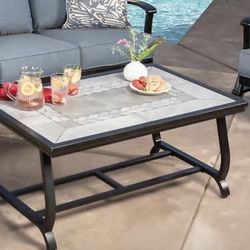 Coffee Table  - Rectangular Porcelain Tile Top - Brand New