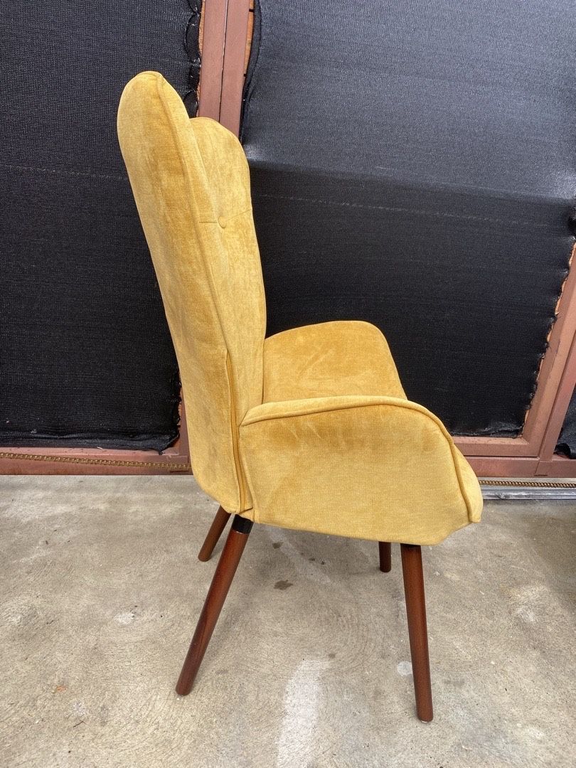 New Mustard yellow wingback accent chair