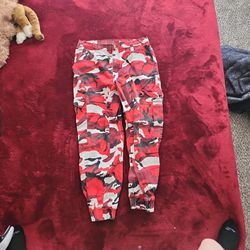 Red Camo Cargo Pants 