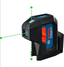 BOSCH GPL100-30G Green-Beam Self-Leveling Alignment Laser, Includes 2 AA Batteries, Built-In Multipurpose Mount