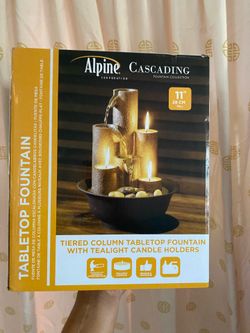 Table top fountain with tea light holder
