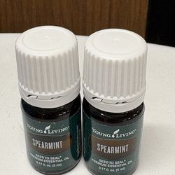 (2) spearmint 5 mL Young Living Essential Oils