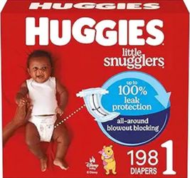 Huggies Diapers size 1, Little Snugglers diapers, size 1 (8-14 pounds), 198 units (6 packs of 33),