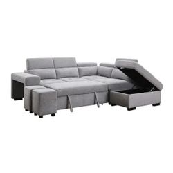 New Sectional Sleep Sofa Right Or Left Grey 