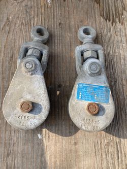 3” HD pulleys two ton capacity $ 9.00 ea. Cada una