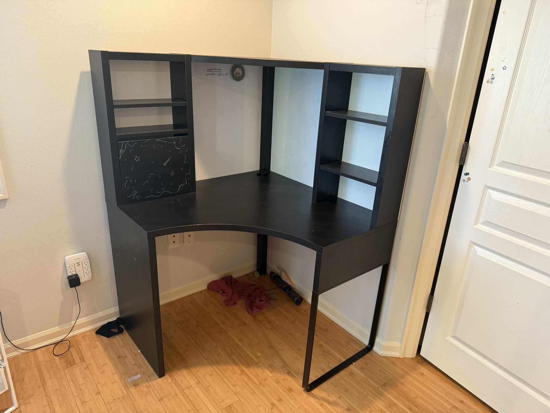 IKEA Micke Black Corner Desk