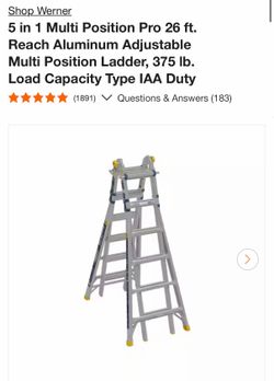 New Werner multi-position ladder