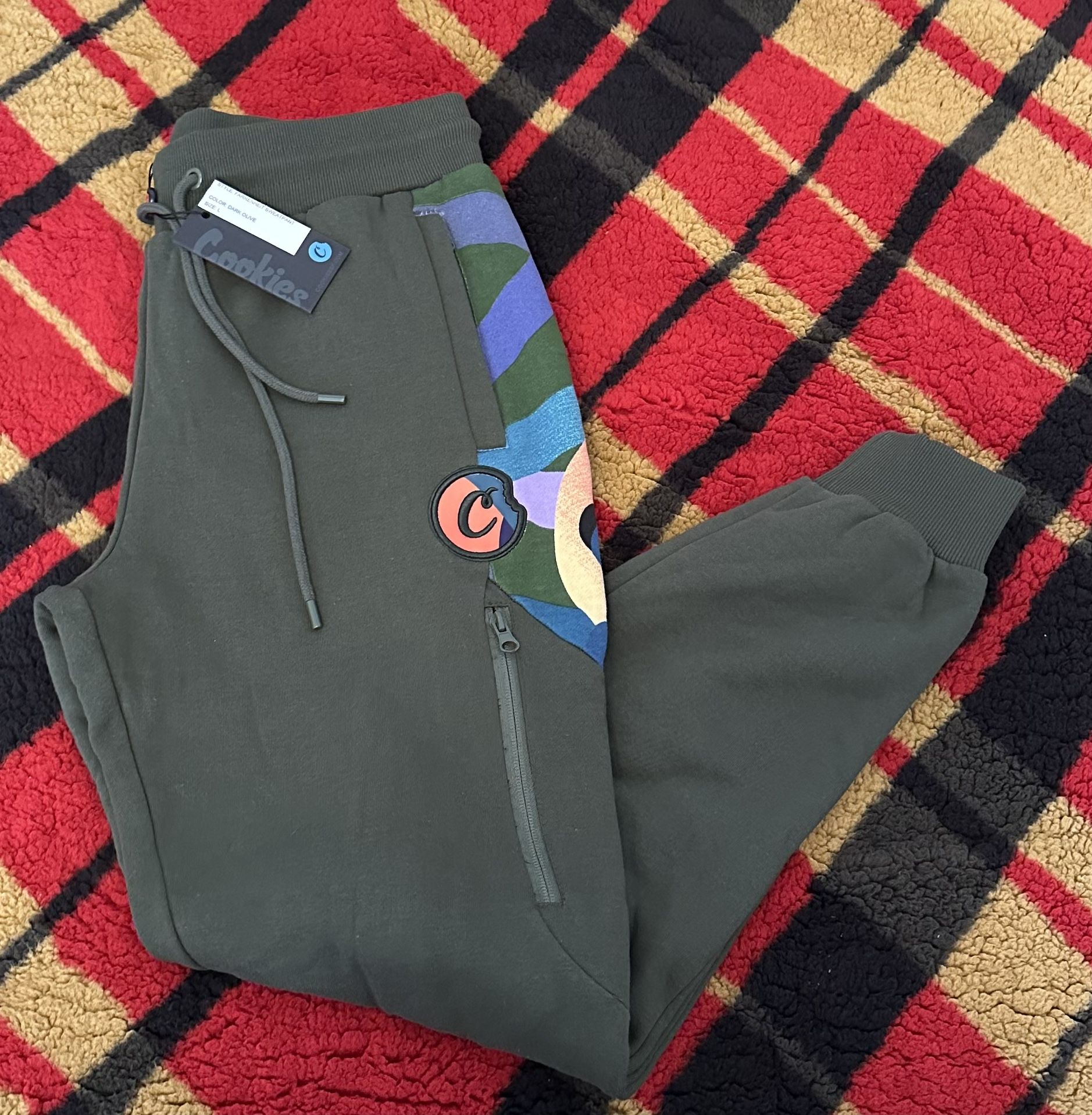 Cookies SF Fahrenheit Sweatpants “ Olive “ Size Large