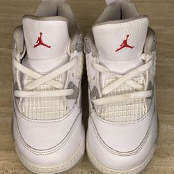 Kids Nike Air Jordan 4 Retro White Oreo Size 10c