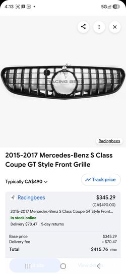 2015-2017 Mercedes-Benz S Class Coupe GT Style Front Grille