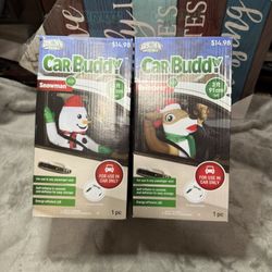 Car Buddy Reindeer and Snowman  In very good condition  Never used