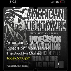 American Nightmare Tickets