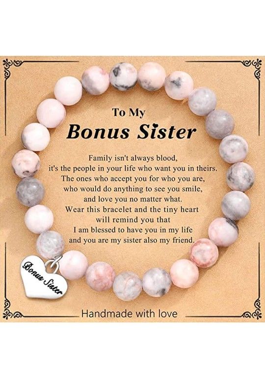 Bonus Sister Natural Stone Bead Bracelet